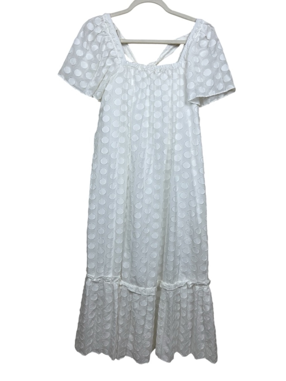 Club Monaco Flutter Sleeve Beach Robe Midi Dress White XS Women’s - Picture 5 of 14